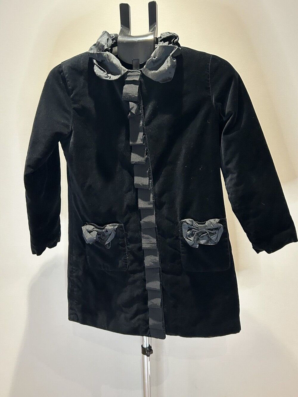 KC Parker 10/12 Girls Velvet Black Jacket